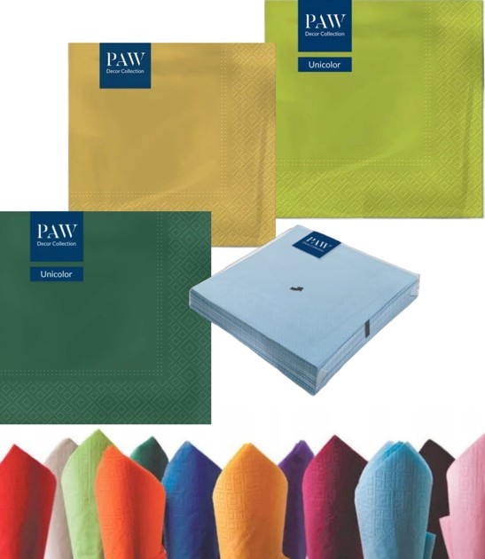 Serwetki Unicolor Lunch Paw